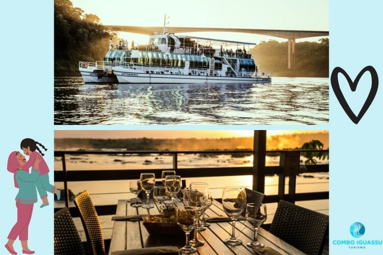Lindas vistas do pôr do sol na embarcação do Kattamaram II e do restaurante Porto Canoas.