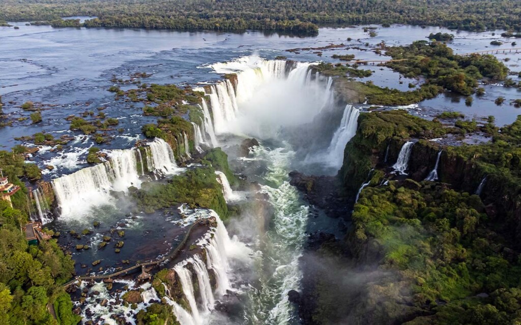 Vista aérea das Cataratas do Iguaçu