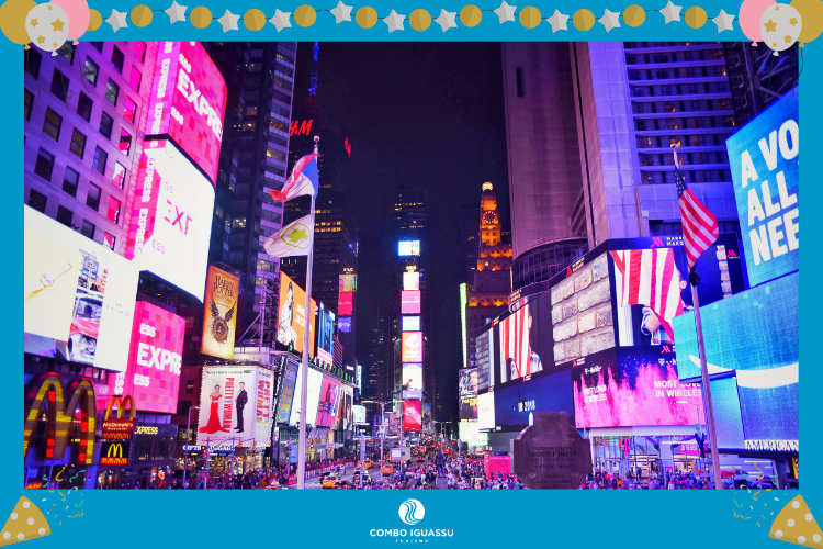 Times Square - Nova York - EUA - lugares para passar o ano novo no mundo